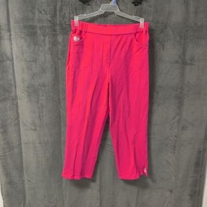 Dream Jeans By Quacker Factory Pink Pull On Capri Jeans Size Medium